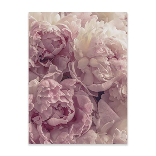 Poster Blumen Rosa Rosen Pfingstrosen 30x40 cm Hochformat - OHNE RAHMEN XXL Wandposter Kunstdruck Fotoposter Wandbild Wandbilder Wand Bild auf Poster Wohnzimmer Schlafzimmer Küche von WallArena