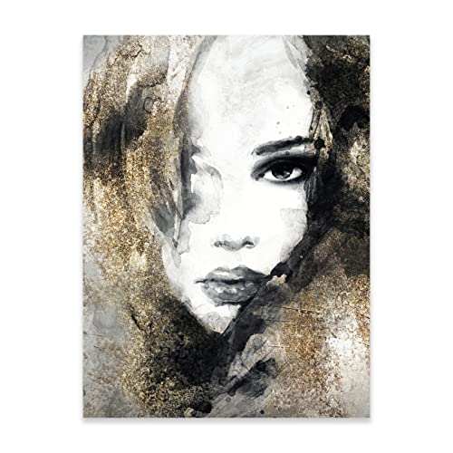 Poster Frau Gesicht Sexy Gold 30x40 cm Hochformat - OHNE RAHMEN XXL Wandposter Kunstdruck Fotoposter Wandbild Wandbilder Wand Bild auf Poster Wohnzimmer Schlafzimmer Küche Poster Frau Gesicht Sexy Gold 30x40 cm Hochformat - OHNE RAHMEN XXL Wandposter Kunstdruck Fotoposter Wandbild Wandbilder Wand Bild auf Poster Wohnzimmer Schlafzimmer Küche von WallArena
