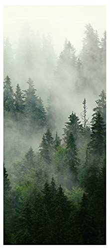 WallArena Türtapete Selbstklebend Wald Natur einteilig Fototapete Tür Türaufkleber Küche Wohnzimmer Türfolie Türposter UV-Beständig Geruchsfrei Montagefertig (13026 (91x211 cm) 1 Bahn) von WallArena