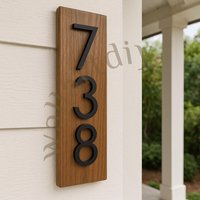 3/4/5/6 Zoll Moderne Schwimmende Acryl Hausnummer, Selbstklebendes Adressschild Benutzerdefinierte Türnummer von WallArtDIY