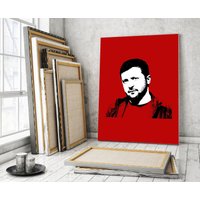 Wolodymyr Selenskyj Wandkunst - Präsident Der Ukraine Druckbare Stand With Poster von WallArtMap