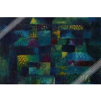 Reihenhaus Garten Poster, Paul Klee Drucke Abstraktes Kunst Uk, Eu Usa Inlandsversand von WallArtPrints4uUSA
