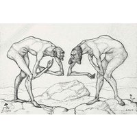 Zwei Männer Glauben, Jeder Höhere Rang Poster, Abstrakter Kunstdruck, Paul Klee, Höher Rank Druck Uk, Eu, Usa Inland Versand von WallArtPrints4uUSA