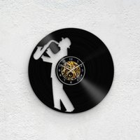 Vintage Jazz Schallplatten Wanduhr Umgenutztes Musik Wanddekor Für Musiker Vintage Jazz Schallplatten Wanduhr Umgenutztes Musik Wanddekor Für Musiker von WallArtistsLT