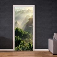 Türaufkleber - Sonnige Landschaft Türdeko Schlafzimmertür Design von WallArtsOnline