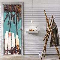 Türaufkleber - Windsurfen Aufkleber Selbstklebend Vinyl Türbedeckung Schlafzimmertür Design von WallArtsOnline