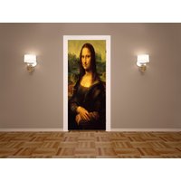 Türdeko Natur Tür Wandbilder Vinyl Wrap Türaufkleber Haustür Dekor Mona Lisa von WallArtsOnline