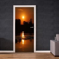 Türfolie Aus Vinyl - Sunset Dekor Selbstklebend Türbedeckung von WallArtsOnline