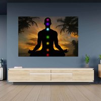 Wandtattoo Chakren Meditation Reise Poster Selbstklebend Aufkleber Wandbild von WallArtsOnline