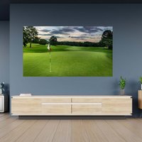 Wandtattoo Golfplatz Thema Poster Effekt Selbstklebend Decal Kunst Dekor Wandbild von WallArtsOnline