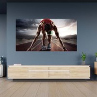 Wandtattoo Leichtathletik Laufen Poster Selbstklebend Decal Kunst Dekor Wandbild von WallArtsOnline