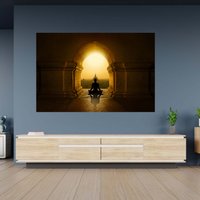 Wandtattoo Mönch Meditation Landschaft Poster Selbstklebend Kunst Aufkleber Wandbild von WallArtsOnline