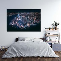 Wandtattoo New York Theme Poster Selbstklebend Kunst Aufkleber Wandbild von WallArtsOnline