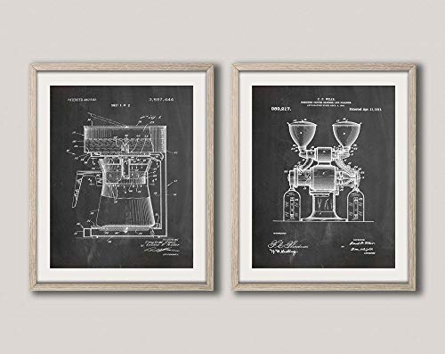 Coffee Poster Print Coffee Wall Art Coffee Decor Coffee Decor Cafe Print Coffee Shop Decor Coffee Sign Coffee Lover Coffee Gift WB266-268 (20cm x 25cm, Chalkboard Black) von WallBUddy