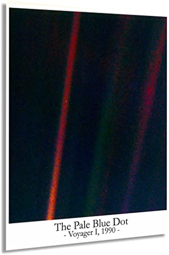 Erde Blassblauer Punkt Wall Art Decor, Space Poster Nasa Voyager 1 Space Wall Art, Astronomie Prints Minimalistische Wall Prints Erde Weltraum Geschenke Blau Home Decor (30cm x 40cm) von WallBUddy