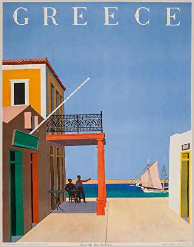 Griechenland Reise-Poster griechisches Poster griechische Wand-Kunst Mitte des Jahrhunderts Poster griechische Kunst Griechenland Wandkunst Retro Reise-Poster 1948 (30 x 42cm (A3)) von WallBUddy