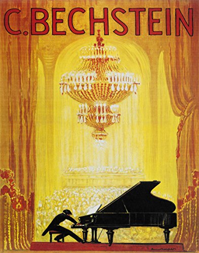 Klavier Poster Klavier Dekor Klavier Wand-Kunst Klavier Kunst Klavier Kunstdruck 1920er Jahre Werbung für Bechstein Berlin Poster Flügel Musik Poster Musik Kunstdrucke (21x30cm (A4)) von WallBUddy