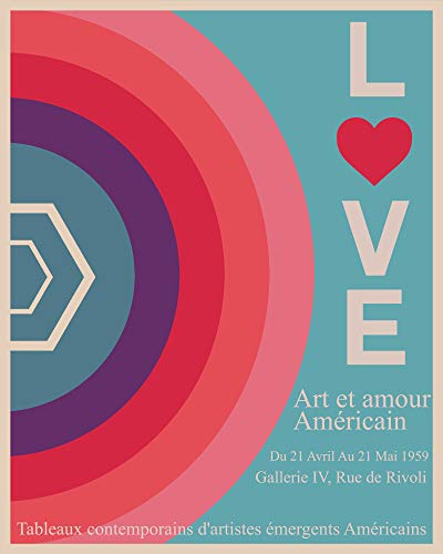 WallBUddy Love Exhibition Poster Paris Museum Poster 1959 Love Gift for Her (61cm x 91cm) von WallBUddy