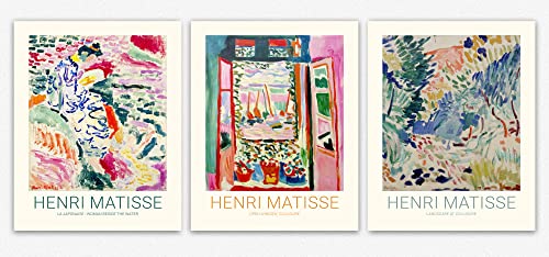 Matisse Prints Wanddeko Abstract Wall Art Bilder, Henri Matisse Wandbild/Kunstdruck Aesthetic Posters & Prints Room Decor Trendy Gifts Wall Art Set Poster Abstrakt (13cm x 18cm) von WallBUddy