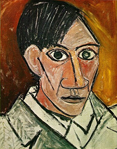 Picasso Gemälde Picasso Selbstporträt 1907 Pablo Picasso Zeichnung Picasso Kunstdruck Picasso Drucke Picasso Poster Kubismus Poster kubistische Kunst (30 x 45cm) von WallBUddy