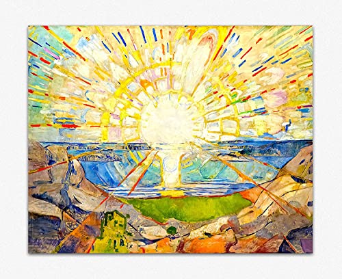 The Sun Kunstdruck - Edvard Munch Poster Die Sonne | Sun Wall Art Aesthetic Room Decor | Bedroom Wandtattoo| Room Decor Minimalist Gift for Men and Women Aesthetic Room Décor (13cm x 18cm) von WallBUddy