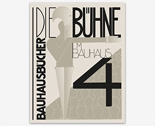 WallBUddy Bauhaus Theater Poster Book Cover Reproduction Die Buehne im Bauhaus (70cm x 100cm) von WallBUddy