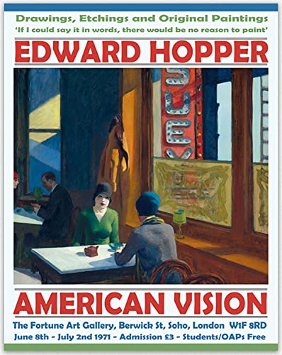 WallBUddy Edward Hopper Exhibition Poster Edward Hopper Art Gallery Print (61cm x 91cm) von WallBUddy