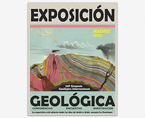 WallBUddy Geological Exhibition Poster 1972 Geology Poster Geology Print (28cm x 36cm) von WallBUddy