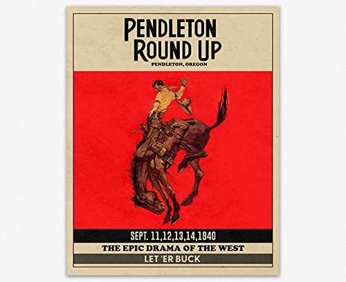 WallBUddy Pendleton Rodeo Cowboy Poster (50cm x 70cm) von WallBUddy