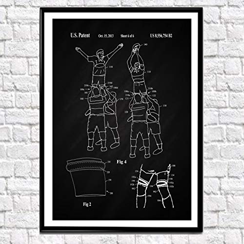 WallBUddy Rugby Poster New Zealand Rugby Union Patent Print Rugby Print Rugby Gift Sport All Blacks WB031 (30cm x 40cm, Chalkboard Black) von WallBUddy