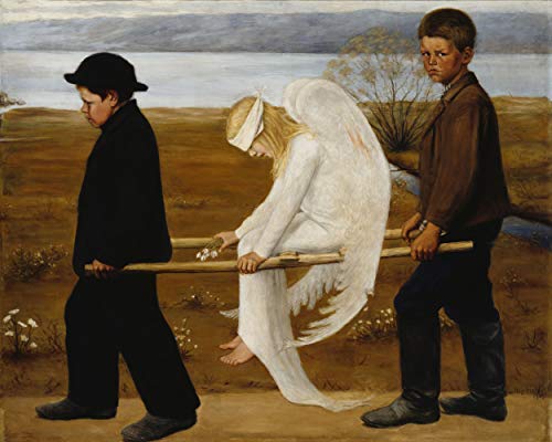 WallBUddy The Wounded Angel by Hugo Simberg 1903 Angel Painting (61cm x 19cm) von WallBUddy