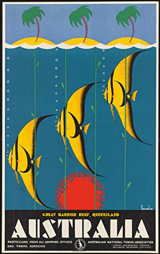 WallBuddy Australien-Reise-Poster, Sydney-Poster, Fisch-Druck, Badezimmer, Fisch, Australien, Sydney, 18 x 24 von WallBUddy