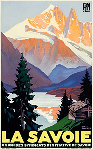 WallBuddy Poster La Savoie Alpen Berg Poster Auvergne Poster Rhône Alpes Poster Frankreich Poster Reise Poster Kunst Bergdekor französischer Druck (30 x 40 cm) von WallBUddy