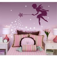 Fairy Art Dekor, Pixie Dust Star Wandtattoos, Tinkerbell Fee Prinzessin Deko, Pixiedust Mädchenzimmer Deko von WallCrafters