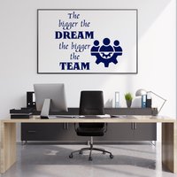 Teamarbeit Wandtattoa Büro, Motivierender Wanddeko, Büro Motivationskunst Aufkleber, Vinyl Inspirierender Spruch " Dream Team von WallDecalswithLove