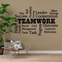 Teamarbeit Wandtattoal Büro, Art Decor Arbeitsplatz, Motivierender Aufkleber, Inspirierendes Zitat, Teamarbeit Werte, Konferenzraum Aufkleber von WallDecalswithLove