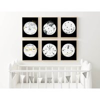 Mond Kinderzimmer Drucke, Wanddrucke, Kinder Boho Prints, Wandkunst, Niedliche Himmel Kunstdrucke, Np#11 von WallFunk