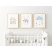 Regenbogen Kinderzimmer Drucke, Wanddrucke, Wandkunst, Niedliche Sterne Prints, Kunstdrucke, Np#44 von WallFunk