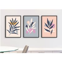 Florale Kunstdrucke, Florale Abstrakte Wandkunstdrucke, Drucke, Moderne Kunstdruck, Retro Druck, Wandkunst, Fp #24 von WallFunkPrints