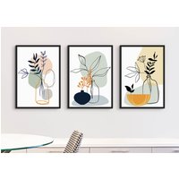 Florale Kunstdrucke, Florale Abstrakte Wandkunstdrucke, Drucke, Moderne Kunstdruck, Retro Druck, Wandkunst, Fp #46 von WallFunkPrints