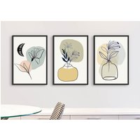 Florale Kunstdrucke, Florale Abstrakte Wandkunstdrucke, Drucke, Moderne Kunstdruck, Retro Druck, Wandkunst, Fp #47 von WallFunkPrints