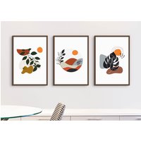 Florale Kunstdrucke, Florale Abstrakte Wandkunstdrucke, Drucke, Moderne Kunstdruck, Retro Druck, Wandkunst, Fp#65 von WallFunkPrints