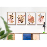 Florale Kunstdrucke, Florale Abstrakte Wandkunstdrucke, Blumendruck, Moderner Kunstdruck, Retrodruck, Moderne Wandkunst, Fp#95 von WallFunkPrints