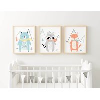 Kinderzimmer Kunstdrucke, Wanddrucke, Tiere Drucke, Wandkunst, Tier Tierkunst Np#27 von WallFunkPrints