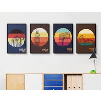 Vintage Reiseposter, Kunstdrucke, Wandkunstdrucke, Reisedruck, Moderne Kunstdruck, Retrodruck, Moderne Wandkunst, Tp#08 von WallFunkPrints