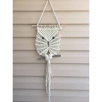 Makramee Eule Wandbehang, Boho Kinderdekor von WallKnot