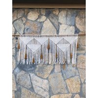 Makramee-Kopfteil, Wandbehang Mit Senfquasten, Boho-Geschenk Makramee-Kopfteil, Wandbehang Mit Senfquasten, Boho-Geschenk von WallKnot