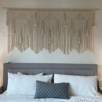 Makramee Wandbehang King Kopfteil, Boho Schlafzimmer Großes Dekor von WallKnot