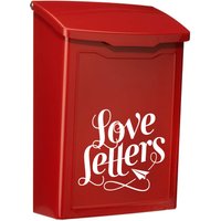 Rote Metall Mailbox Moderne Liebesbriefe Wandhalterung von WallMountMailboxShop