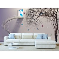 3D Wand Wandbilder Drucke Baum Tapete Peel & Stick Schlafzimmer Dekor Art Deco Riesen Wandbild Foto Leinwand Tapeten von WallMuralChic